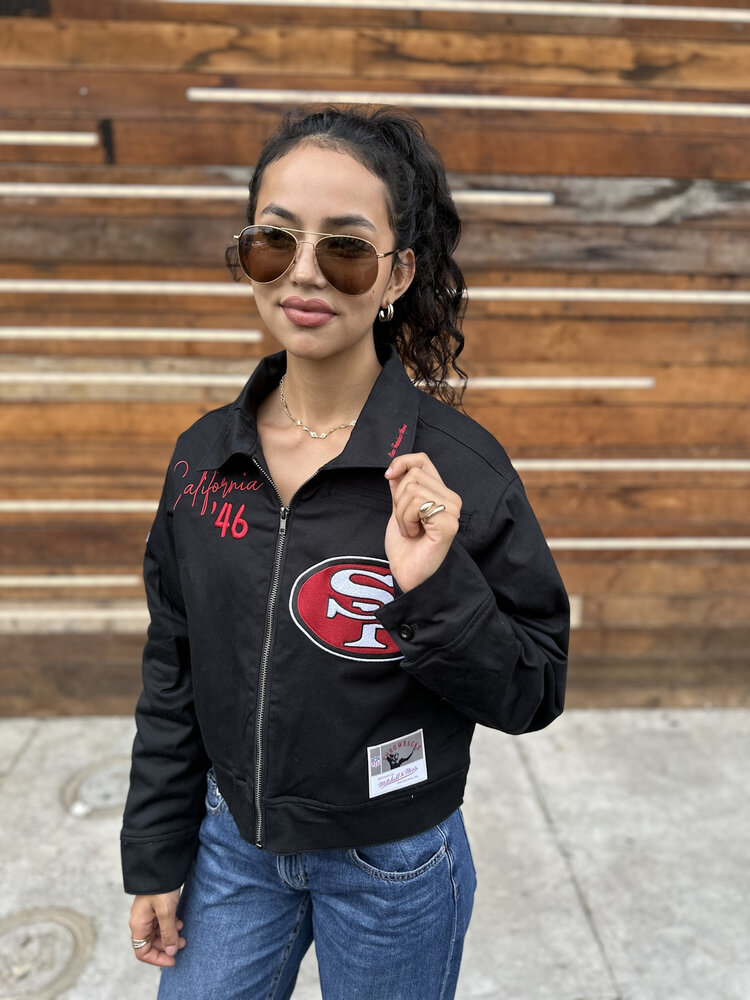 Mitchell and Ness 49ers M&N Women's Mechanic Jacket Black