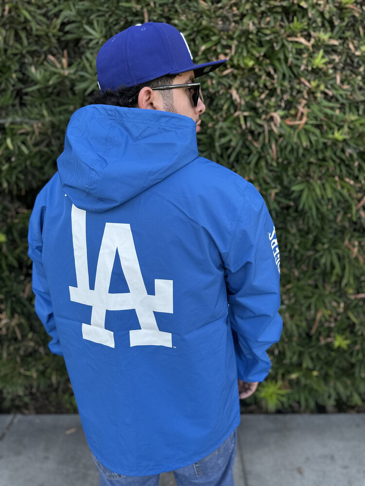 Mitchell and Ness LA Dodgers M&N Hooded Coaches Jacket Royal