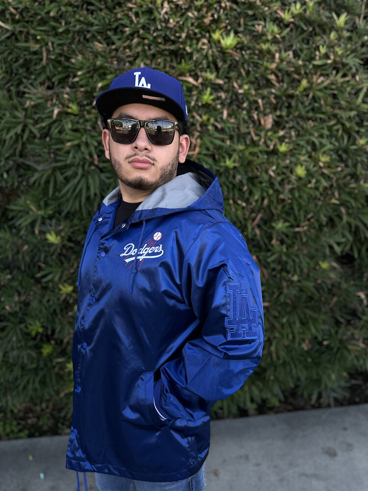 Mitchell and Ness LA Dodgers Men's M&N Downtown Collection Coaches Hooded Jacket