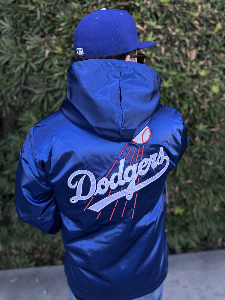 Mitchell and Ness LA Dodgers Men's M&N Downtown Collection Coaches Hooded Jacket