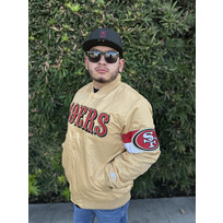 Starter 49ers Men's Starter Triple Option Gold Button Up Jacket