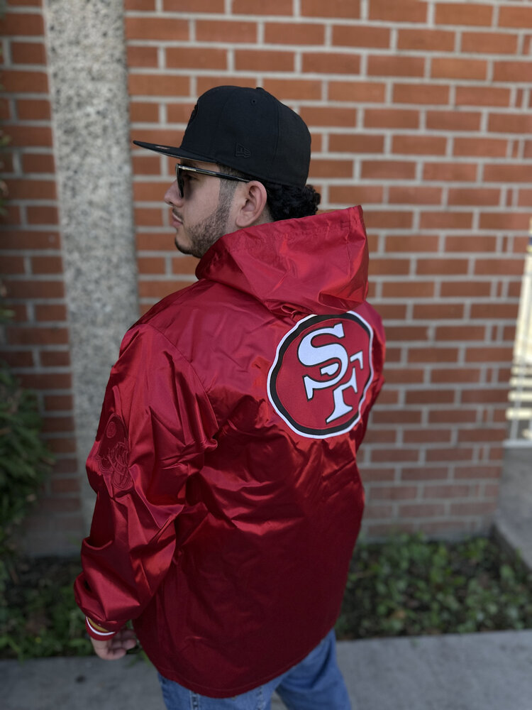 Mitchell and Ness 49ers Men's M&N Downtown Collection Coaches Hooded Jacket