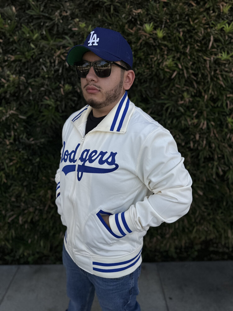 Mitchell and Ness LA Dodgers Men's 1981 Batting Practice Jacket Cream