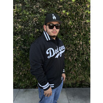 Mitchell and Ness LA Men's 1981 Batting Practice Jacket Black