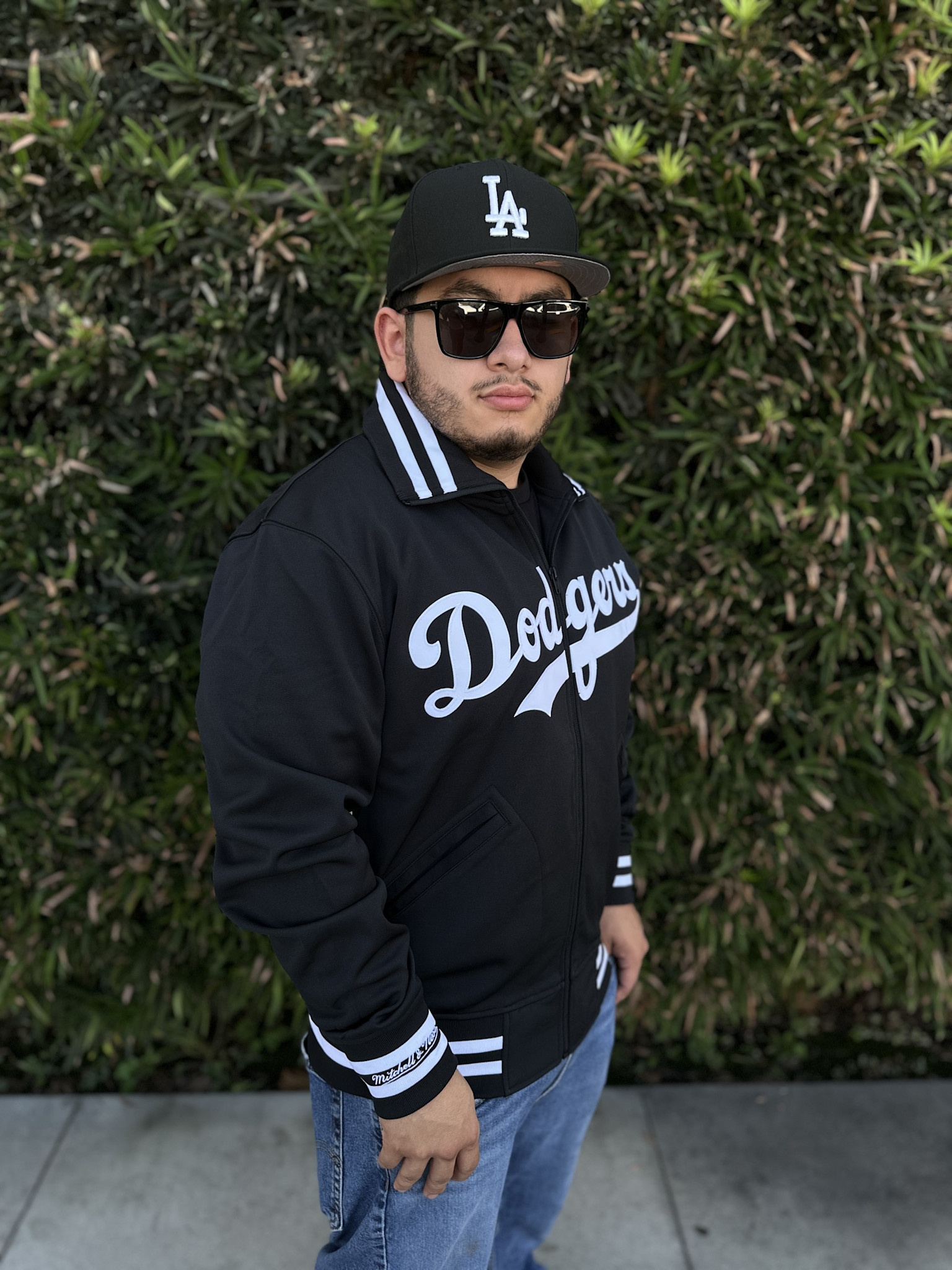 LA Dodgers Men's 1981 Batting Practice Jacket Black - The Locker