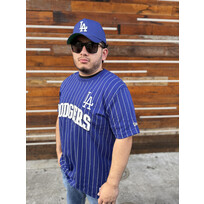 New Era LA Dodgers NE Royal Pinstripe Block + LA SS Tee