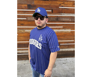 LA Dodgers NE Royal Pinstripe Block + LA SS Tee - The Locker Room