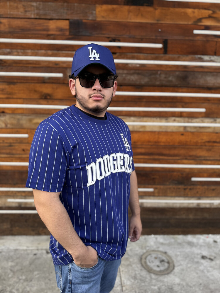 New Era LA Dodgers NE Royal Pinstripe Block + LA SS Tee