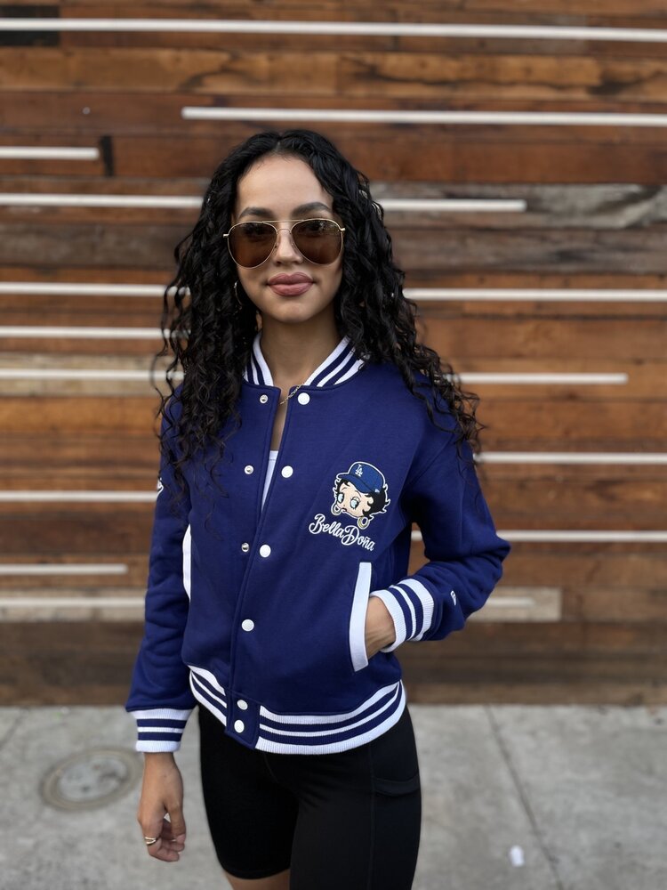 New Era LA Dodgers Women's New Era x Bella Dona Betty Boop Royal Full-Snap Fleece Jacket