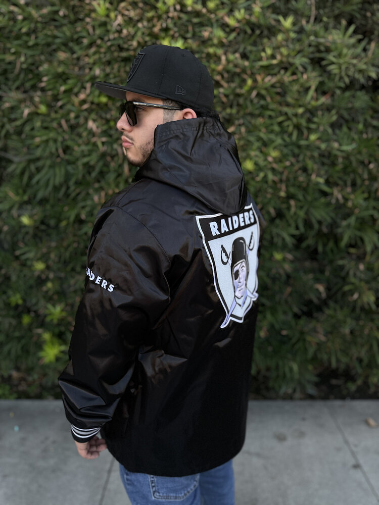 Mitchell and Ness Raiders Men's M&N Downtown Collection Satin Coaches Hooded Jacket