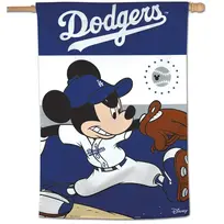 Wincraft LA Dodgers x Disney Mickey Mouse 28" x 40" Vertical 1-Sided Banner Flag