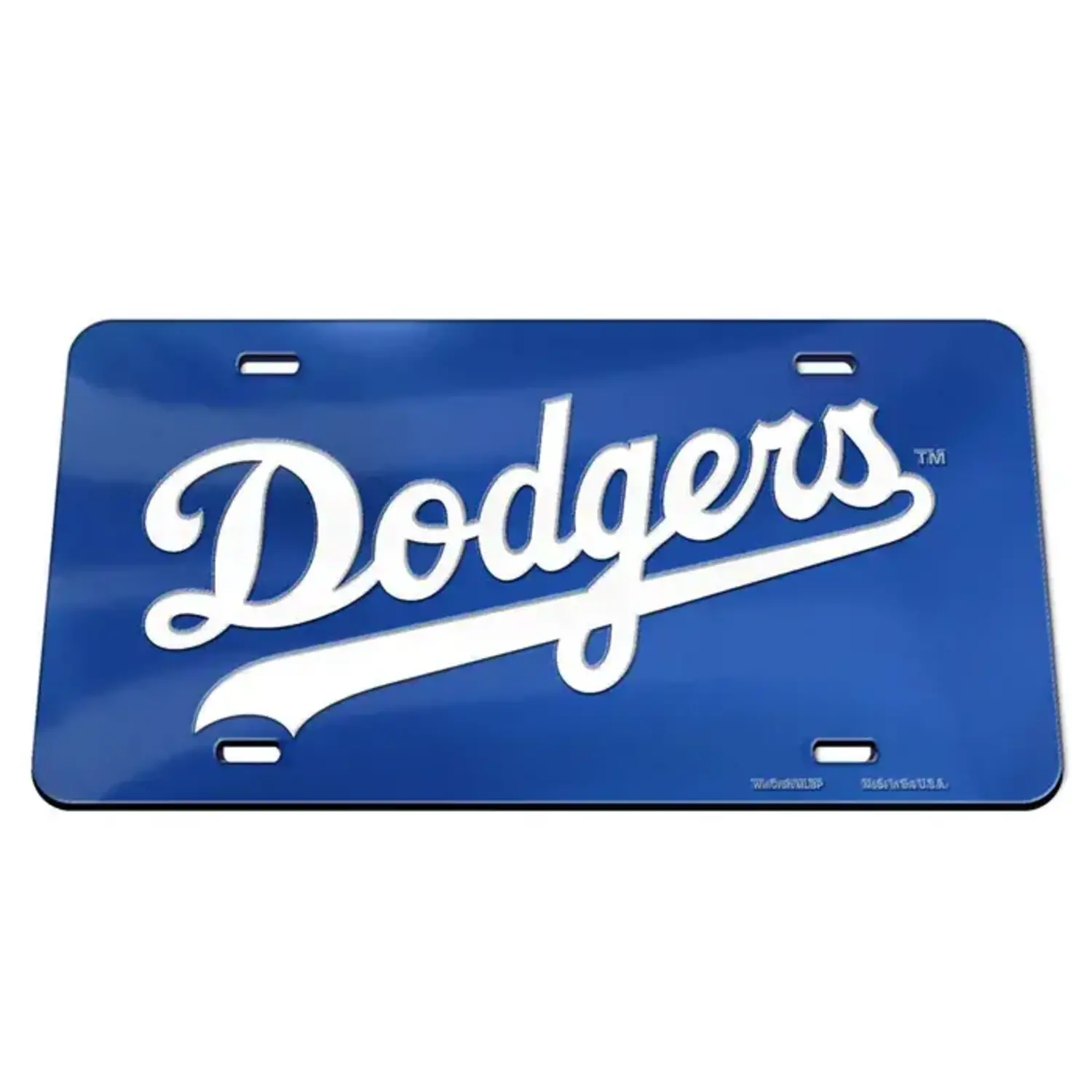 LA Dodgers Royal Wordmark Specialty Acrylic License Plate - The