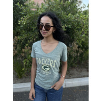 Majestic Packers W Significant Speed V-Neck Tee
