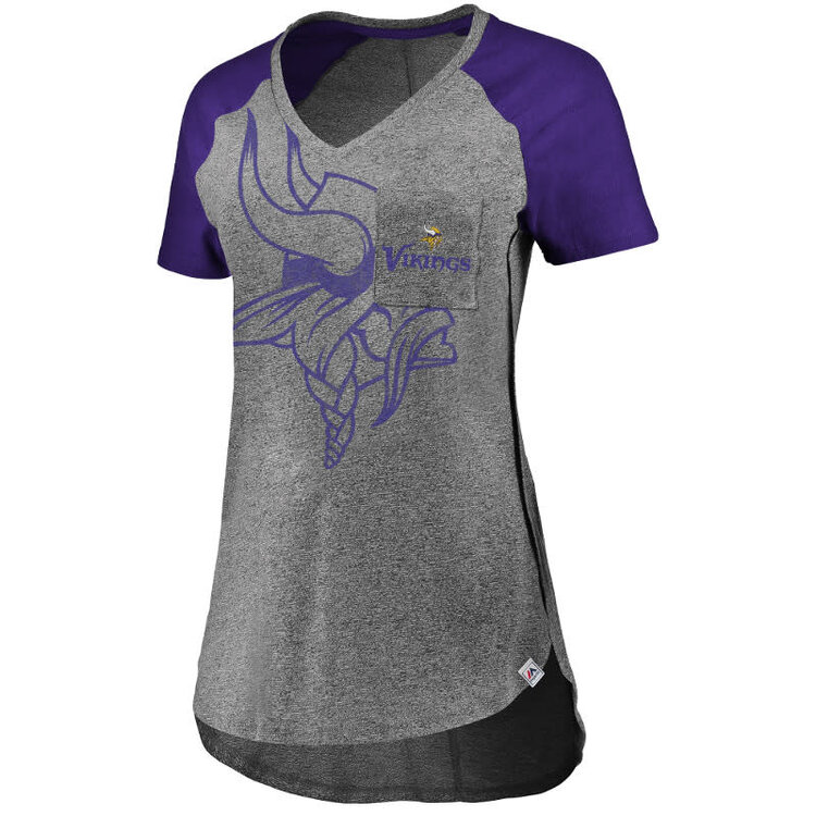 Majestic Vikings W Static Pocket Tee