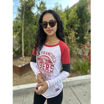 New Era 49ers Women's NE Color Block Raglan LS Tee
