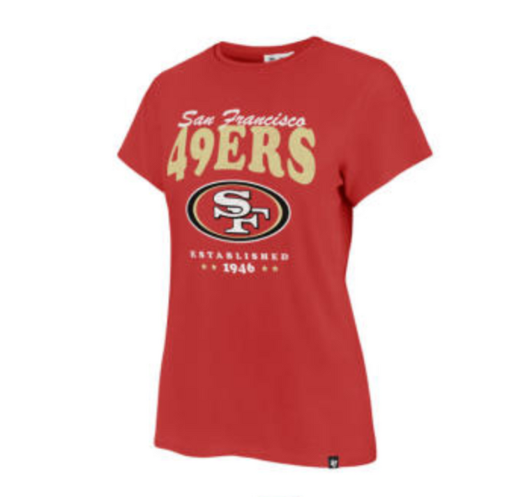 47 Brand 49ers W 47 Rally Cry Frankie Tee