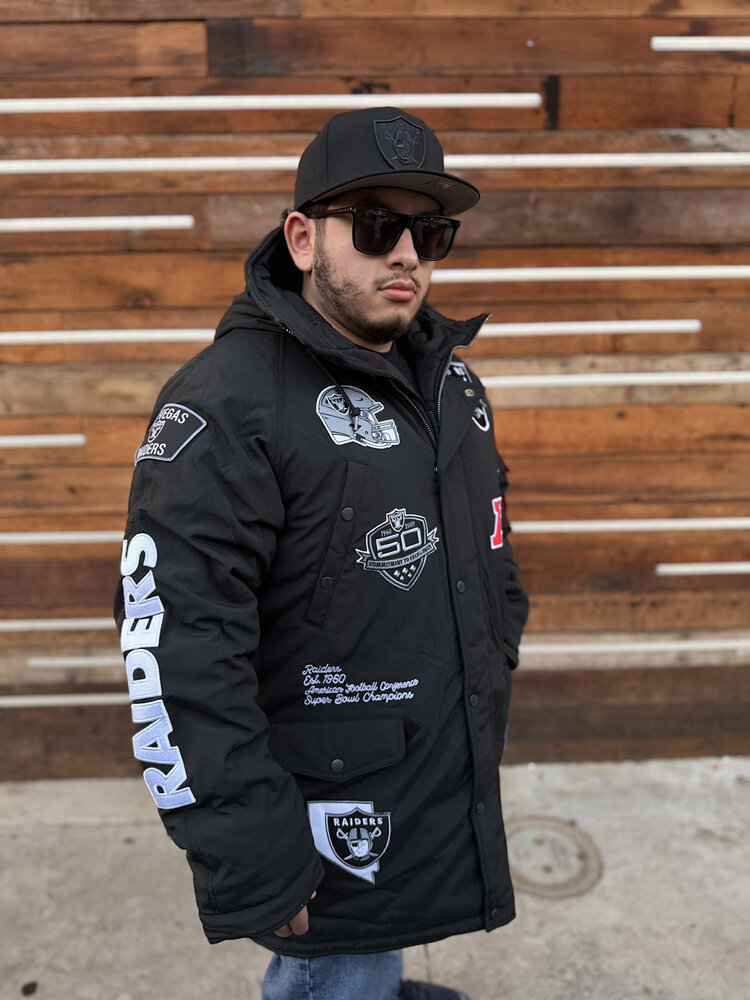 New Era Raiders NE Men's 25 Black Alpha Parka Jacket