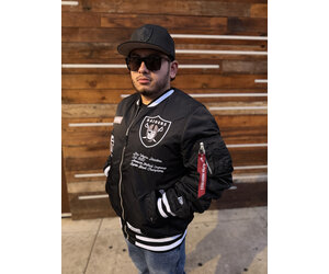 Raiders NE Men's 25 Black Alpha Jacket - The Locker Room of Downey