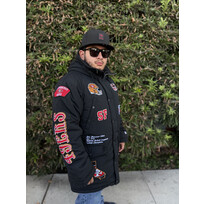 New Era 49ers NE Men's 25 Black Alpha Parka Jacket