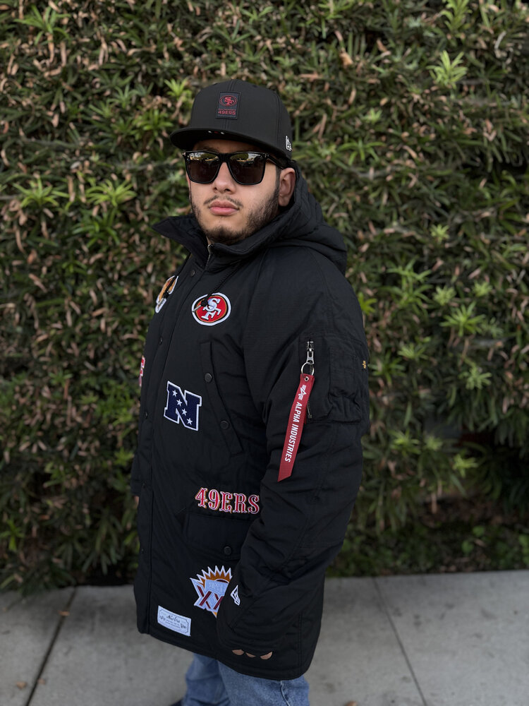 New Era 49ers NE Men's 25 Black Alpha Parka Jacket