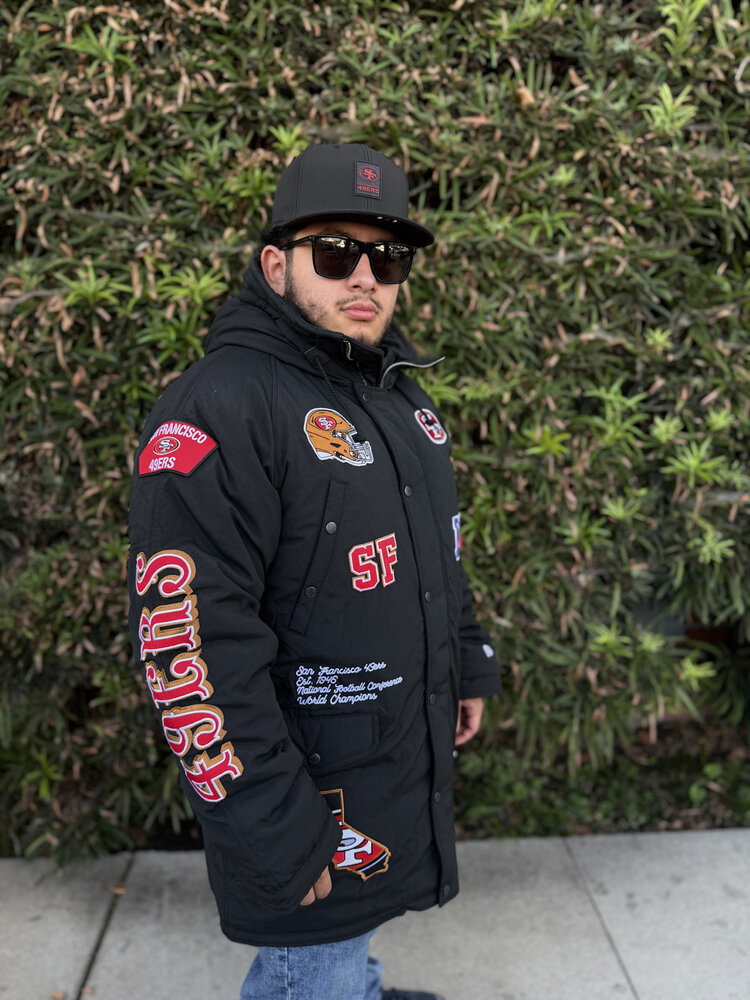New Era 49ers NE Men's 25 Black Alpha Parka Jacket