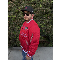 New Era 49ers NE Men's 25 Red Alpha Jacket