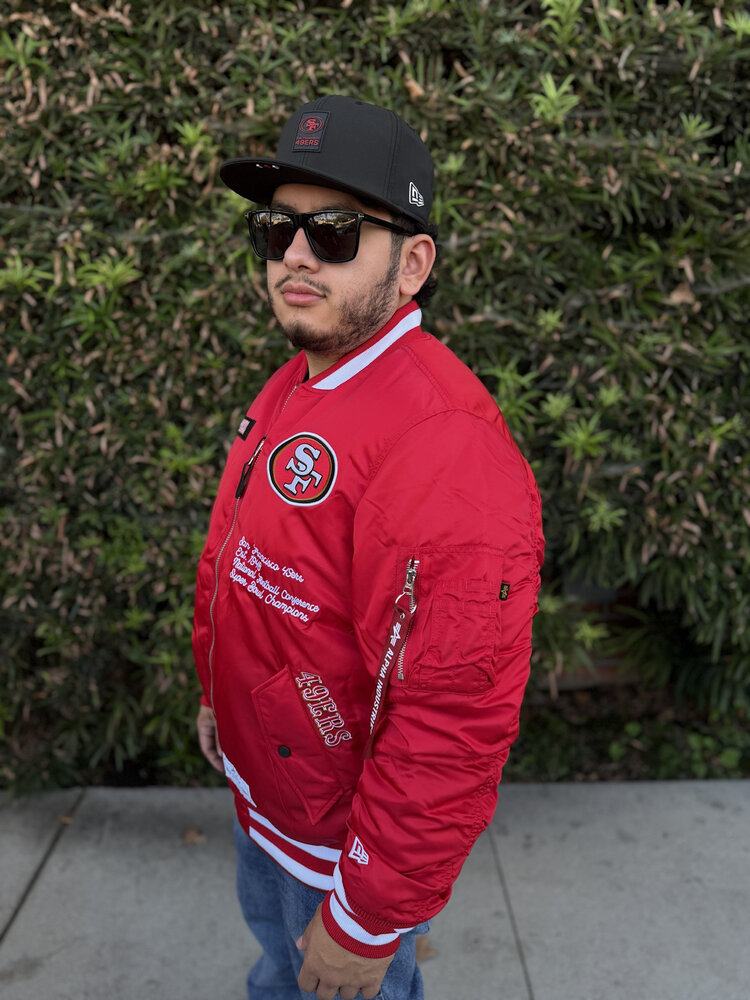 New Era 49ers NE Men's 25 Red Alpha Jacket