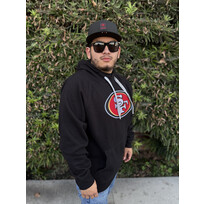 Antigua 49ers Victory Pullover Hoodie Black
