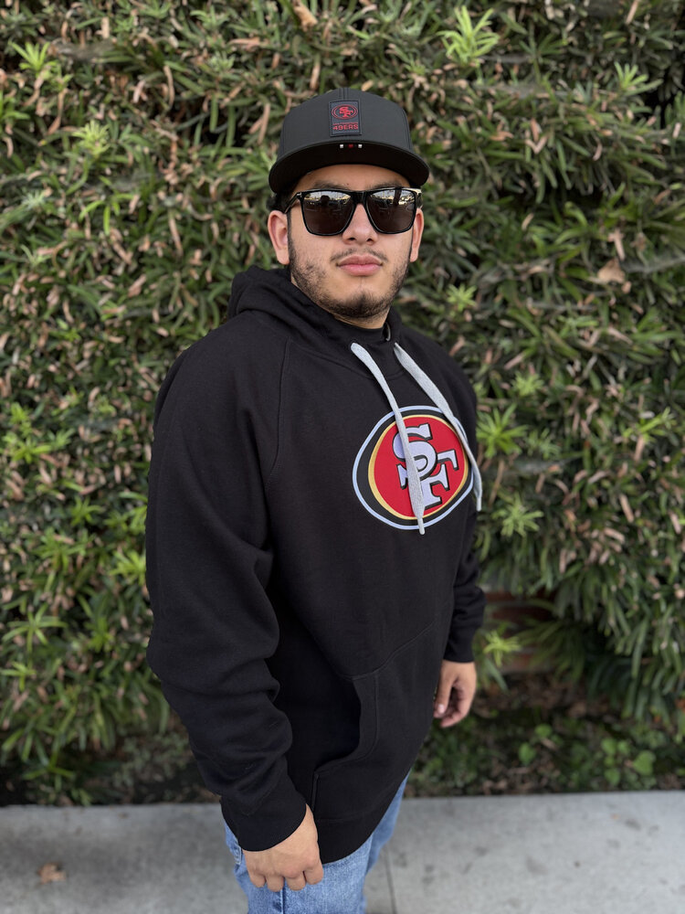 Antigua 49ers Victory Pullover Hoodie Black
