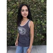 Majestic SF 49ers W Tank '15 Tip Toe Charcoal