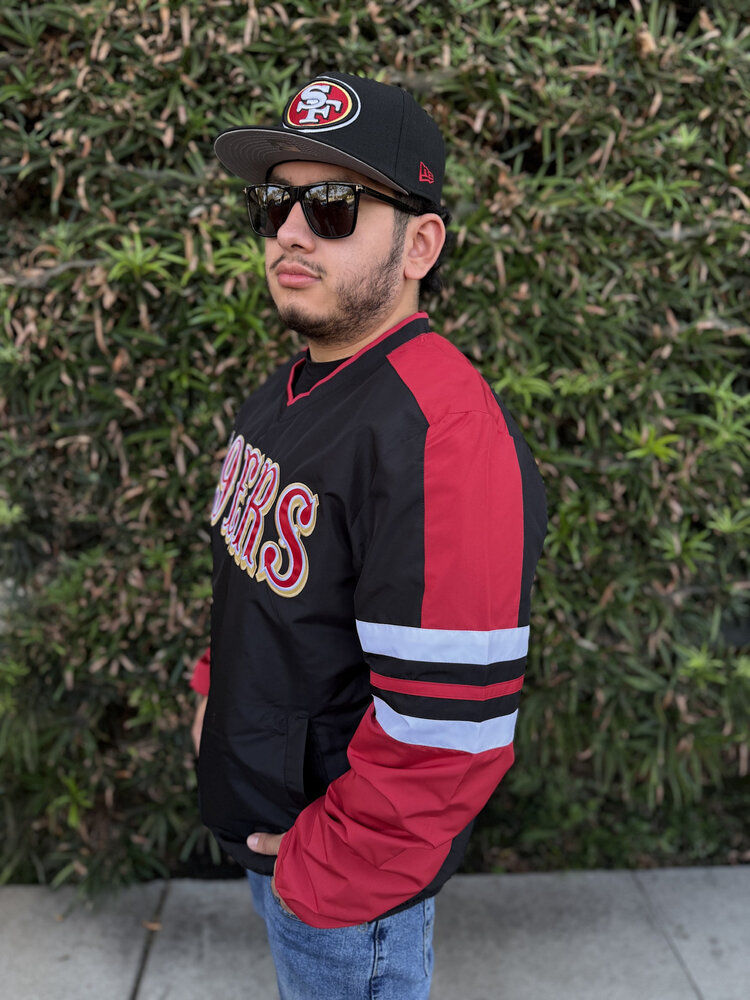 G-III 49ers Wordmark M G-III High Heat V-Neck Pullover