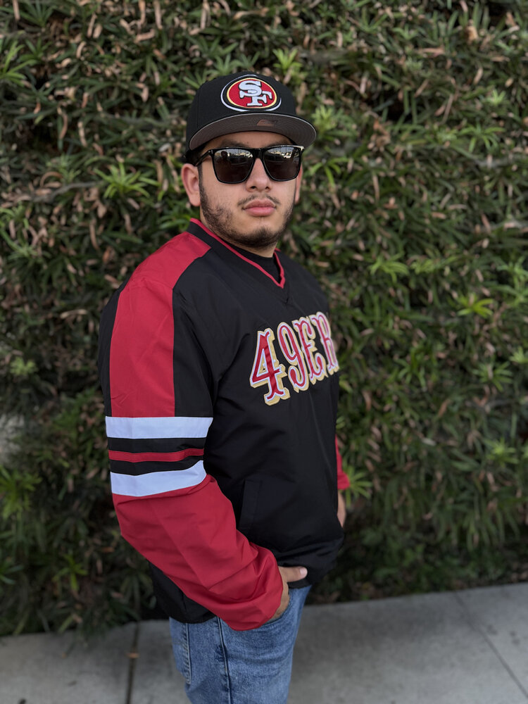 G-III 49ers Wordmark M G-III High Heat V-Neck Pullover