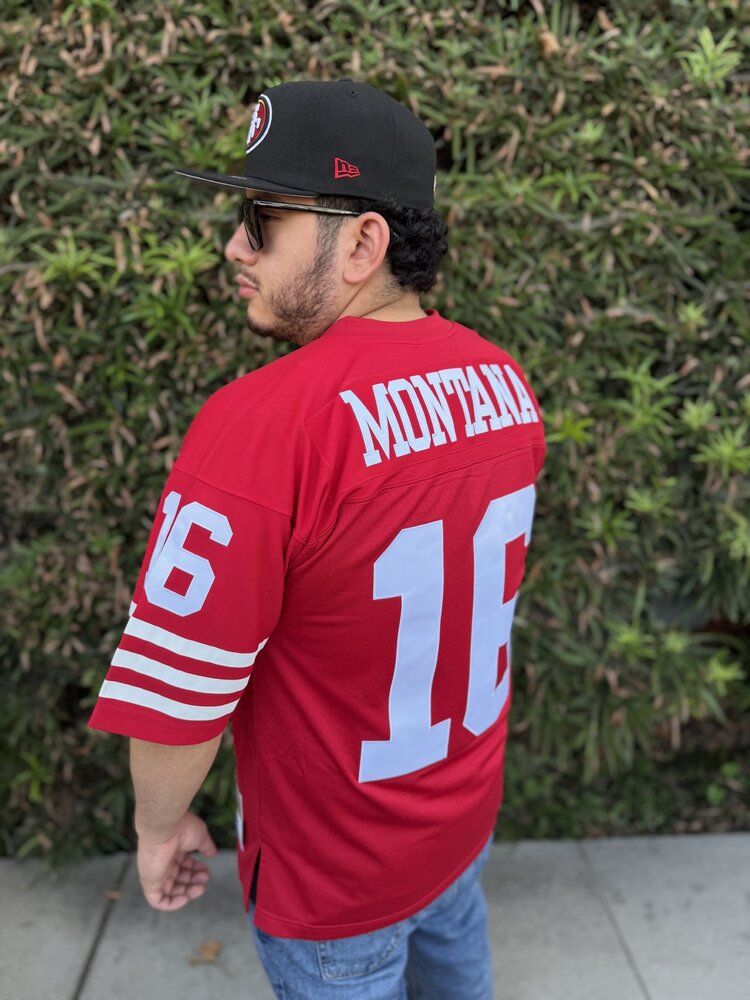 Mitchell and Ness NFL San Francisco 49ers Men's Mitchell & Ness 1990 Joe Montana #16 Jersey Red