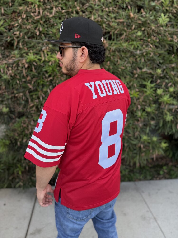 Mitchell and Ness SF 49ers Men's Mitchell & Ness 1990 Steve Young #8 Jersey Red