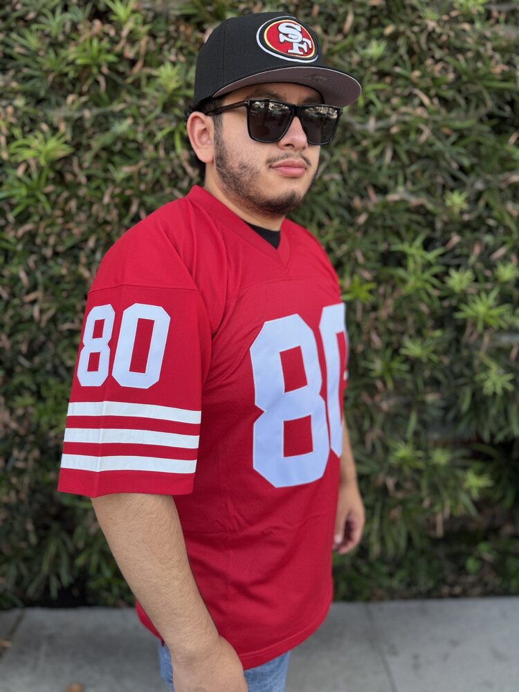 Mitchell and Ness NFL San Francisco  49ers Men's Mitchell & Ness 1990 Jerry Rice #80 Jersey Red