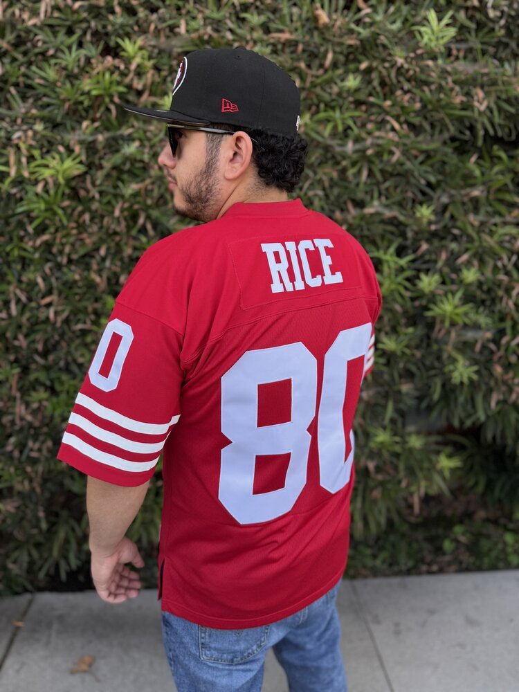 Mitchell and Ness NFL San Francisco  49ers Men's Mitchell & Ness 1990 Jerry Rice #80 Jersey Red