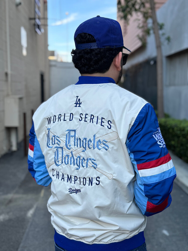 JH Design LA 2024 WS Champs Cream/Royal Full-Zip Bomber Jacket