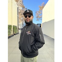 JH Design LA 2024 WS Champs Black F/Z Bomber Jacket