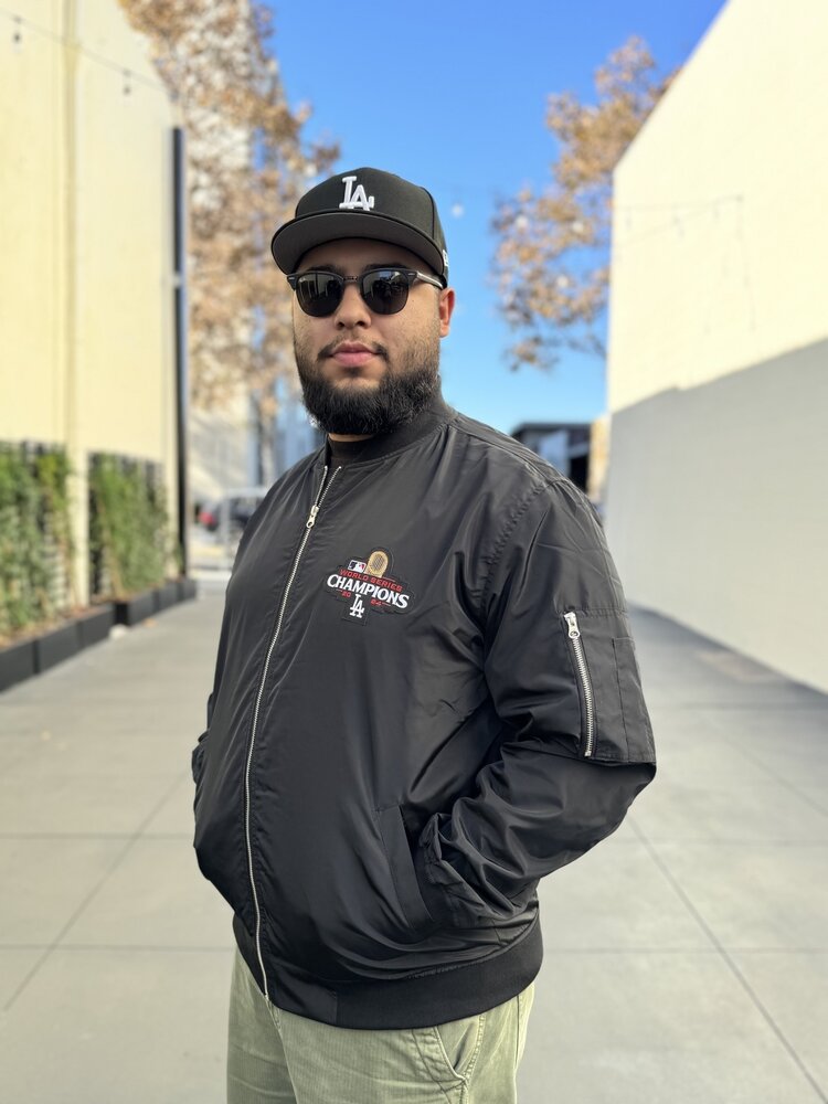 JH Design LA 2024 WS Champs Black F/Z Bomber Jacket