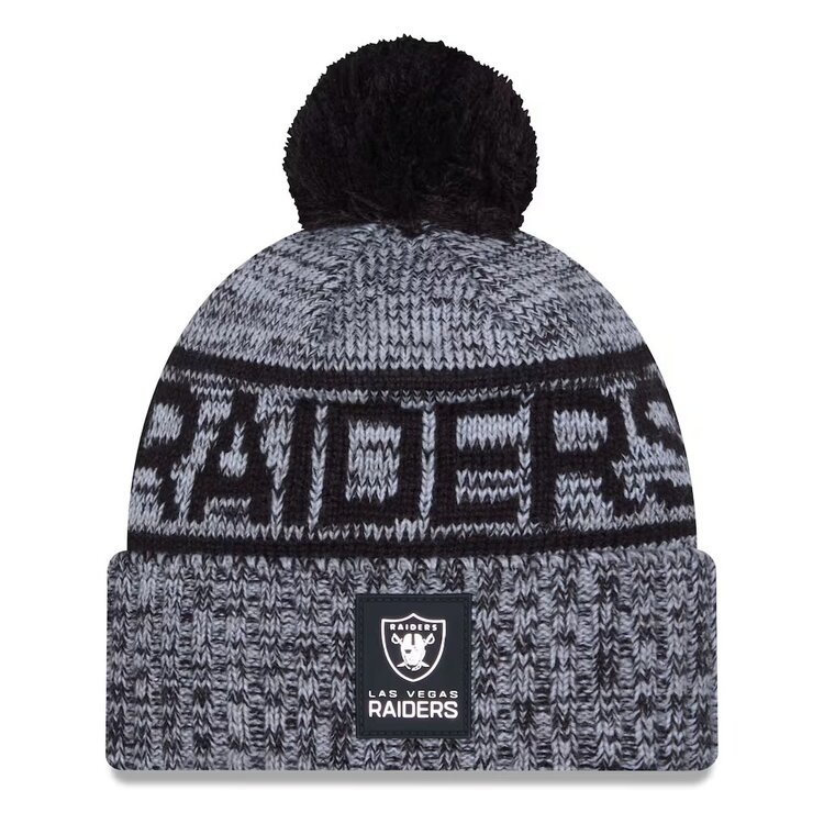New Era Raiders NE 2025 Sideline Collection Sport Pom Knit
