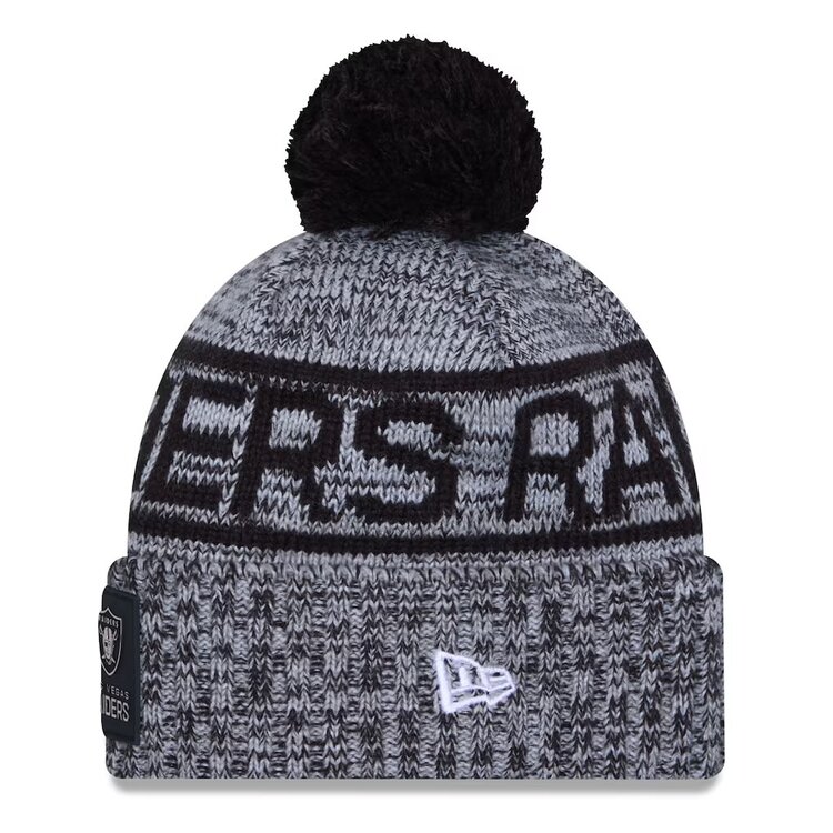 New Era Raiders NE 2025 Sideline Collection Sport Pom Knit