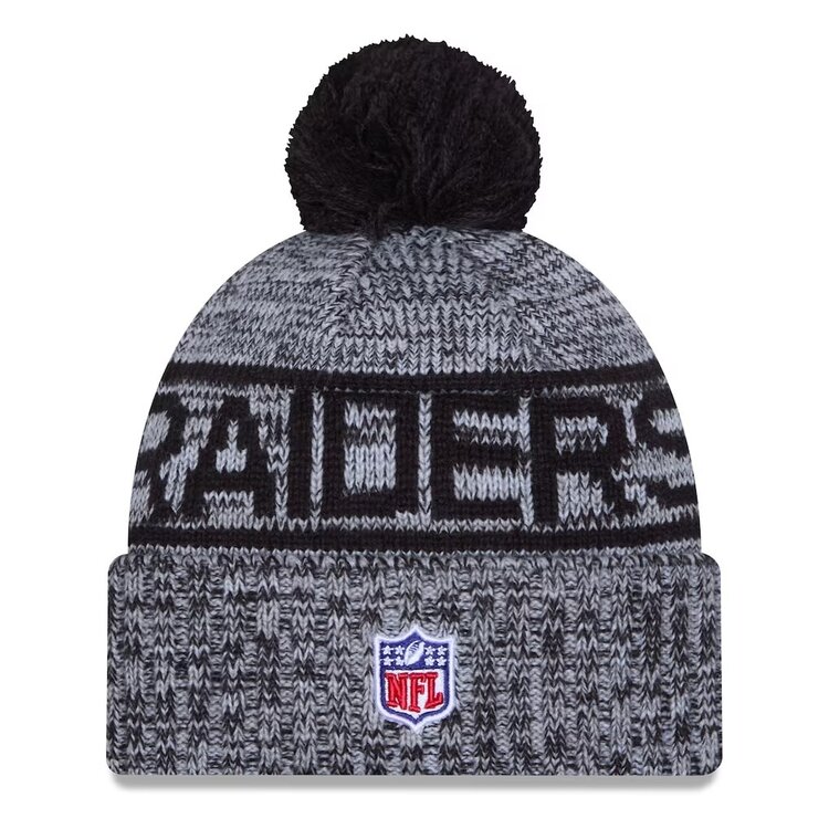 New Era Raiders NE 2025 Sideline Collection Sport Pom Knit