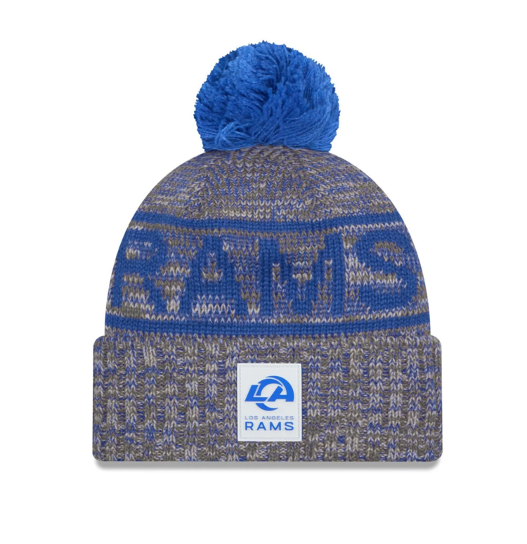 New Era Rams NE 2025 Sideline Collection Sport Pom Knit