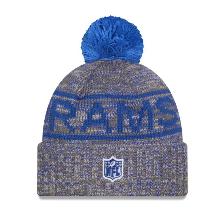New Era Rams NE 2025 Sideline Collection Sport Pom Knit