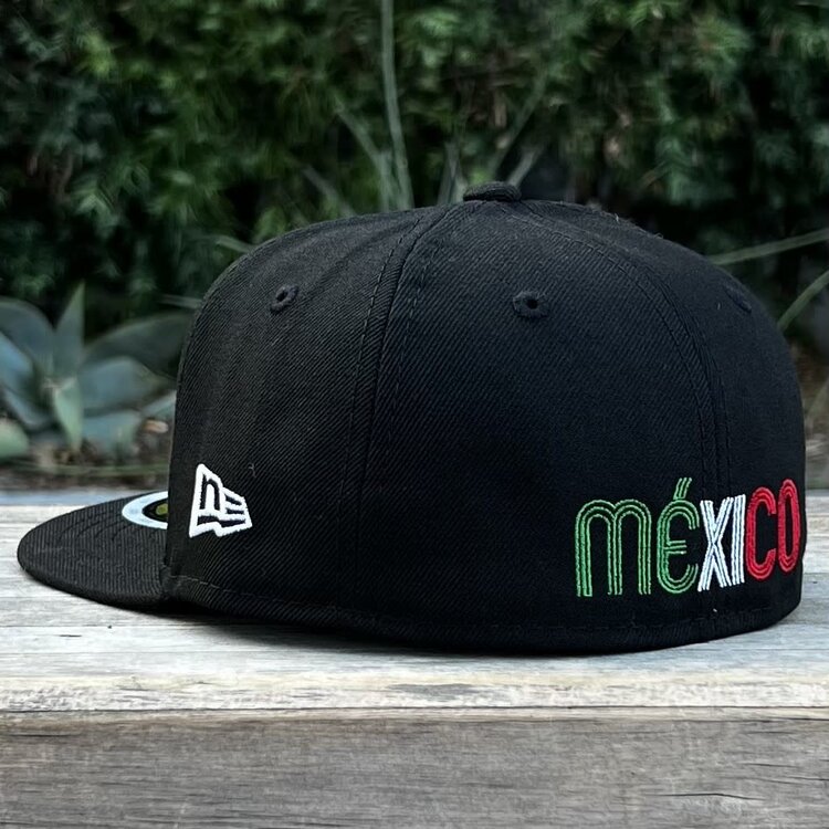 New Era Mexico Kids Black White Fitted
