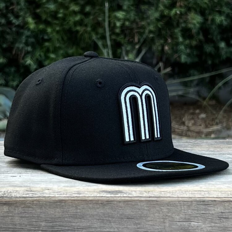 New Era Mexico Kids Black White Fitted