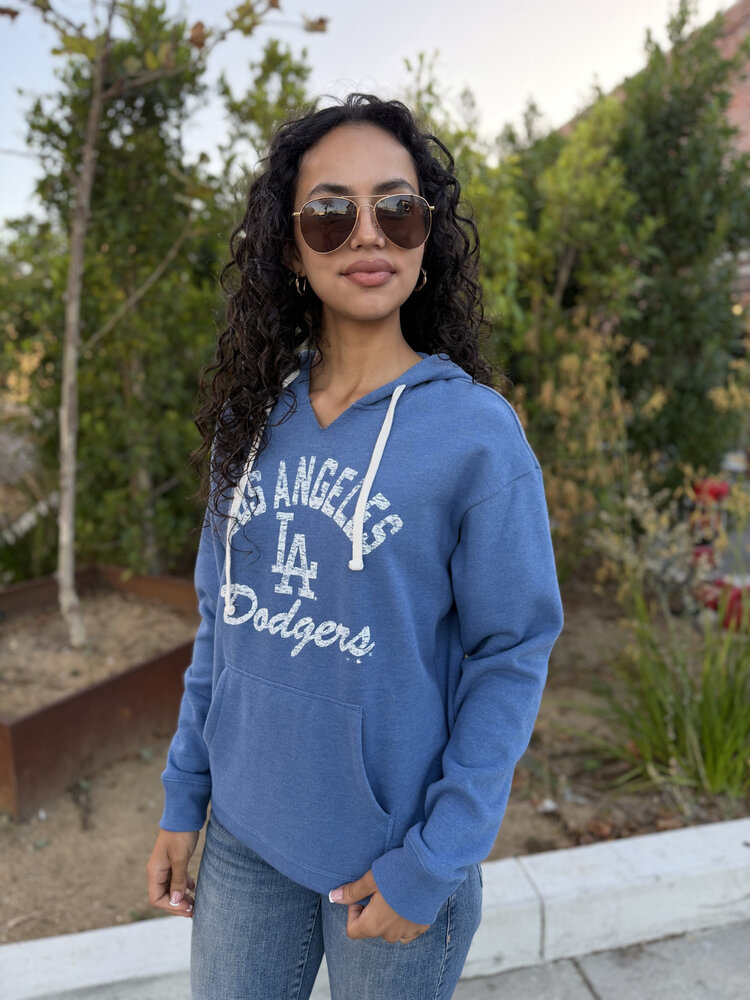 47 Brand Dodgers 47 W Cadet Blue Wrapped Up Kennedy Hoodie