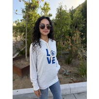 G-III LA W Pre-Game Gray Lightweight P/O Hoodie Love