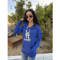 G-III LA W Pre-Game Royal Lightweight P/O Hoodie LA+Script