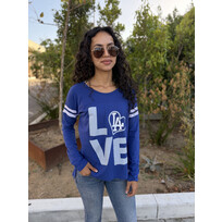 G-III LA Dodgers W GIII Free Agent Long Sleeve Love